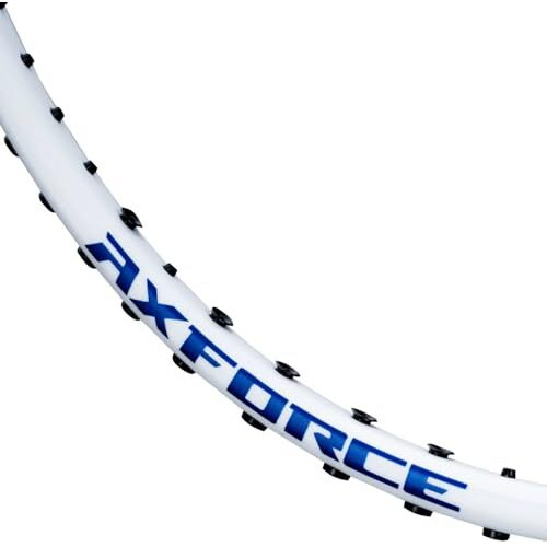 Li-Ning Axforce Blast Strung Badminton Racquet For Professional Players|Powerful Smashes|Flexible Shaft|75-79 Grams|Maximum String Tension - 31Lbs, White/Blue Sapphire