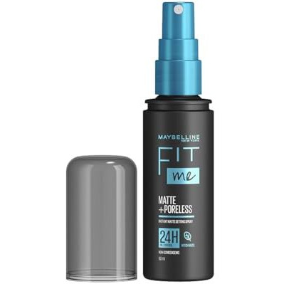 Maybelline New York Setting Spray, Transfer-Proof, 24H Oil-Control Formula With Witch Hazel, Fit Me Matte + Poreless, 60 Ml