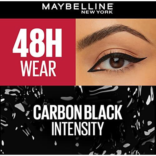 Maybelline New York 48-Hour Dip In Tattoo Eye Liner - Black, Smudge-Proof And Heat Resistance, Waterproof Eyeliner. Maybelline 2X Hyper-Condensed Carbon Black Eyeliner | 2.1 Ml