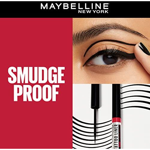 Maybelline New York 48-Hour Dip In Tattoo Eye Liner - Black, Smudge-Proof And Heat Resistance, Waterproof Eyeliner. Maybelline 2X Hyper-Condensed Carbon Black Eyeliner | 2.1 Ml
