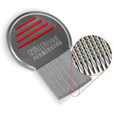 Nit Free Terminator Lice Comb, Professional Stainless Steel Louse And Nit Comb For Head Lice Treatment, Removes Nits (2022 New Model)