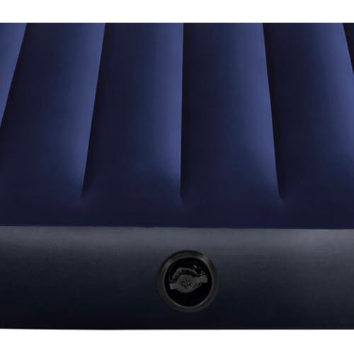 Intex Dura-Beam Standard Classic Downy Inflatable Mattress One Size, Polyester, Navy Blue, Single