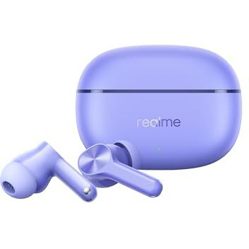 Realme Buds T200 Lite Bluetooth In Ear Earbuds,4 Mic, Ai Enc For Calls,48 Hours Total Playback With Fast Charging And Ultra Low Latency Gaming Tws,Google Fast Pair,With Mic (Aurora Purple)