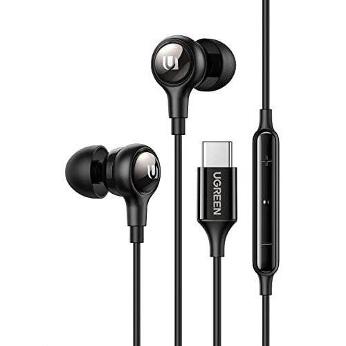 Ugreen Usb C Earphones, Wired Headphones With Volume Control Noise Cancelling, Hifi Stereo Wired Earbuds Compatible With Iphone 16 15 Pro Max Ipad Pro 2022 Galaxy S23/S22 Ultra Google Pixel 7/6