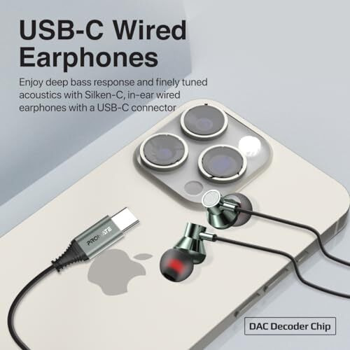 Promate Silken-C Usb-C Earbuds, Premium Comfort-Fit Type-C In-Ear Earphones With In-Built Microphone, Anti-Tangle Cable, Hands-Free Calling And Button Controls For Usb Type-C Enabled Devices.Grey
