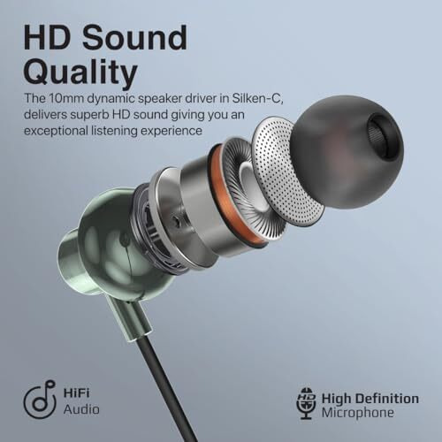 Promate Silken-C Usb-C Earbuds, Premium Comfort-Fit Type-C In-Ear Earphones With In-Built Microphone, Anti-Tangle Cable, Hands-Free Calling And Button Controls For Usb Type-C Enabled Devices.Grey