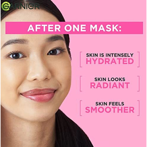 Garnier Skin Naturals, Sheet Mask, Hydrating & Increases Glow, Sakura Glow, 28G