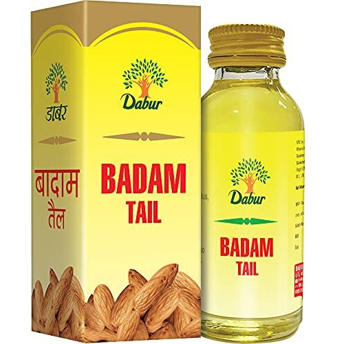 Dabur Badam Tail  Sweet Almond Oil| Rich In Vitamin -E For Healthy Skin , Hair And Body - 50Ml