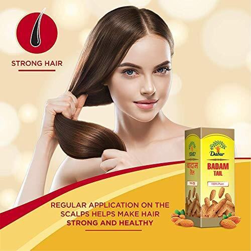 Dabur Badam Tail  Sweet Almond Oil| Rich In Vitamin -E For Healthy Skin , Hair And Body - 50Ml