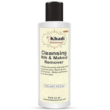 Khadi Omorose Cleansing Milk & Make-Up Remover With Neem, Tea Tree & Vitamin E, 210 Ml