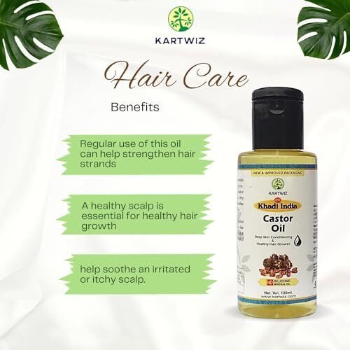 Khadi Natural Herbal Herbigiri Natural Herbal Castor Oil For Hair Growth - 100Ml, Yellow