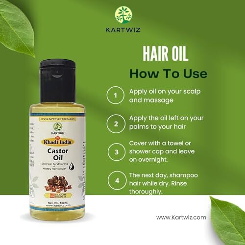 Khadi Natural Herbal Herbigiri Natural Herbal Castor Oil For Hair Growth - 100Ml, Yellow