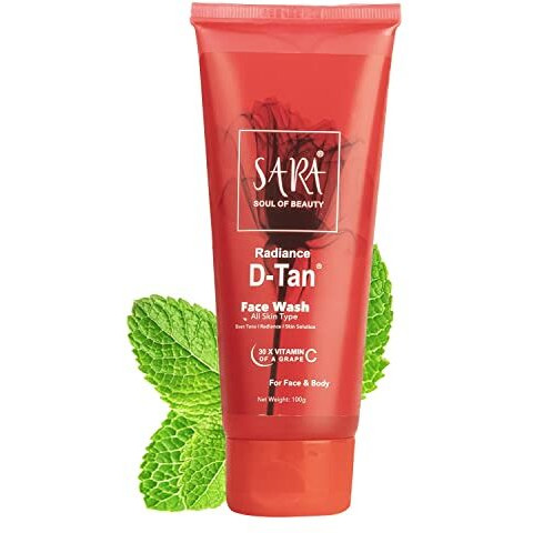 Sara D-Tan Face Wash | Perfect For Deep Cleansing And Glowing Skin | De-Tan Ideal For All Skin Type, 100Gm