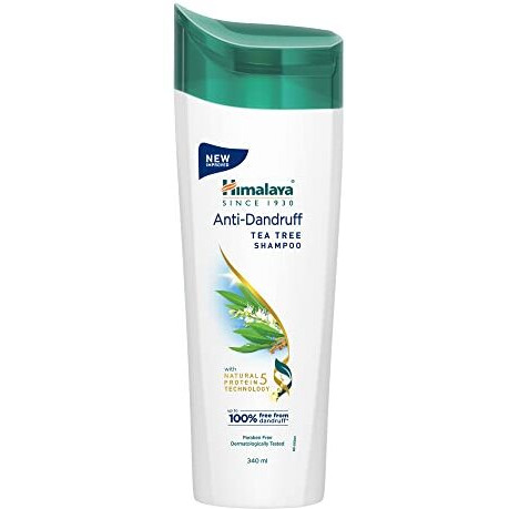 Himalaya Anti-Dandruff Tea Tree Shampoo, Removes Up To 100% Dandruff, Soothes Scalp & Nourishes Hair, With Tea Tree Oil And Aloe Vera, For Men And Women, 340Ml