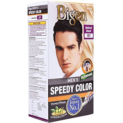 Bigen Men's Speedy Color, Hair Color, 80G - Natural Black 101 (Pack Of 1)