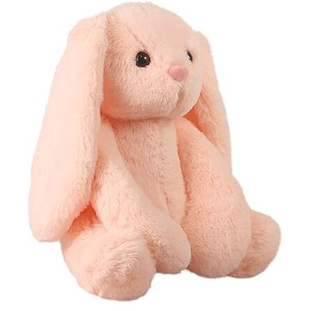 Mirada Cute Peach Bunny Soft Toy For Girls/Kids | Huggable Rabbit With Long Ears | Soft Stuffed Plush Animal | - 35Cm