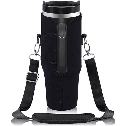 Preptep Water Bottle Carrier Bag, Water Bottle Holder With Strap, Water Bottle Pouch Compatible With Tumbler, Tumbler Cup Bag Accessories, Suitable For Hiking, Traveling, Camping