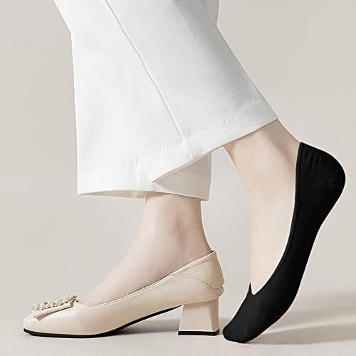 No Show Socks For Women - 6 Pairs Non Slip Invisible Socks Women, Cotton Ultra Low Cut Liner Socks Ladies Trainer Sneaker Socks Shoe Liners For Loafer Flats Boat Shoes Uk Size 5.5 To 8, 3Black+3Nude,