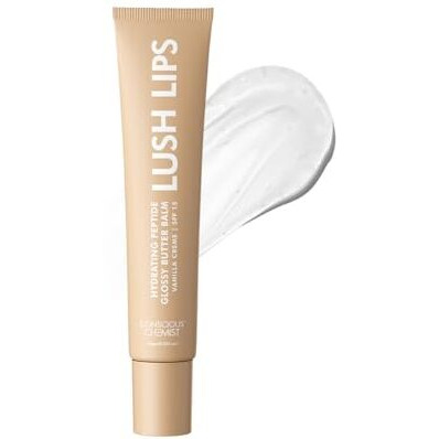 Conscious Chemist Peptide Lip Balm - Lush Lips With Spf15 | 15G | Vanilla Creme | For Dry & Chapped Lips | 24 Hr Hydration & Moisturizing | For Men & Women | Lip Balm For Pigmentation & Dark Lips | Sun Protection | Soothes Dry Lips & Repair Moisture Barrier