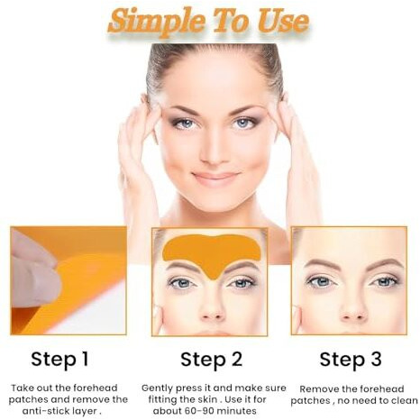 10 Pcs Forehead Wrinkle Patch Anti-Wrinkle Forehead Pads - Smooth Face Mask With Hydrolysed Collagen Face Treatment Multipurpose Anti-Aging Forehead Mask For Men & Women (Pack Of 10)
