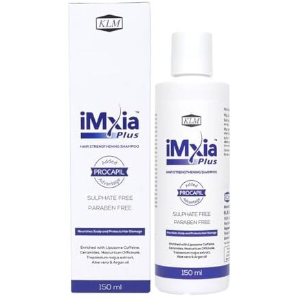 Klm Imxia Plus Hair Strengthening Shampoo, 150Ml |Enriched With Procapil & Essential Nutrients | Sulphate & Paraben-Free