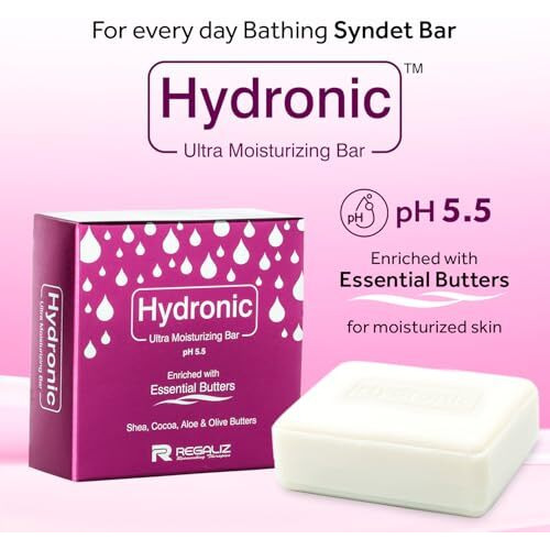 Regaliz Hydronic Soap - Gentle Cleansing Bar For Dry And Sensitive Skin, Hydrating Formula For Daily Use, Suitable For All Skin Types | Pack Of 3