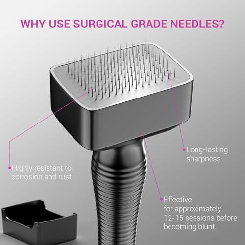 Sotrue Derma Stamp For Hair Growth | Stainless Steel Coated Adjustable Needles 0.25Mm To 3Mm | 140 Microneedling Stamp For Skin Repair, Face, Hair & Beard Growth | Reduces Acne Scars | Safe & Effective To Use