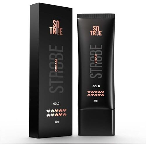 Sotrue Strobe Cream Gold For Face Radiance, Multipurpose Strobe Cream, Dewy Glazed Instant Glow, Highlighter For Face, Boosts Hydration, For All Skin Types, 30G,