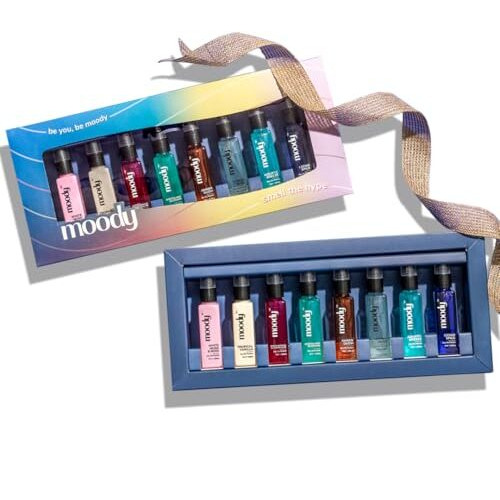 Moody Premium Long Lasting Unisex Perfume Gift Set Of 8 | Mother's Day Gift Hamper | Long Lasting Edp Fragrance Scent Up To 8 Hours | Anniversary Gifts For Couple | Perfume Spray Set, 8X10Ml