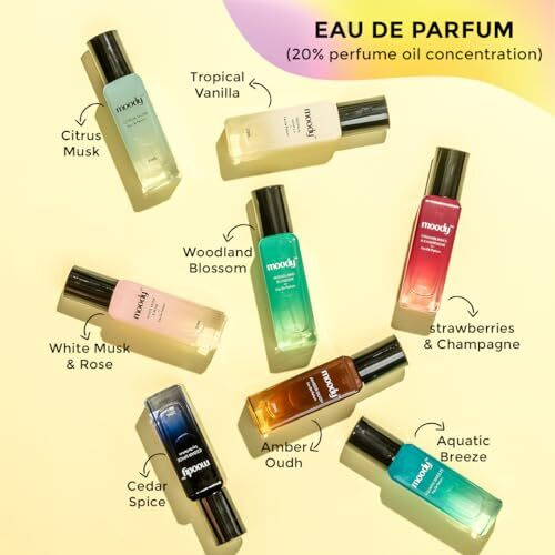 Moody Premium Long Lasting Unisex Perfume Gift Set Of 8 | Mother's Day Gift Hamper | Long Lasting Edp Fragrance Scent Up To 8 Hours | Anniversary Gifts For Couple | Perfume Spray Set, 8X10Ml