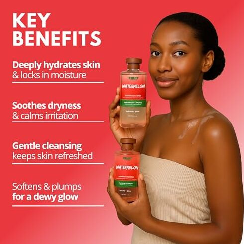 Fruit Essentials Watermelon Foaming Gel Wash | Hydrating Oil Complex With Watermelon & Niacinamide | Deep Hydration & Antioxidant Properties | 250Ml (Pack Of 1)