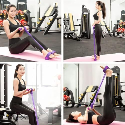Pull Reducer Training Bands 4 Tubes  Body Trimmer Pedal Exerciser For Yoga, Crossfit, Arm, And Tummy Exercises  For Men And Women(Pack Of 1) Colour May Very