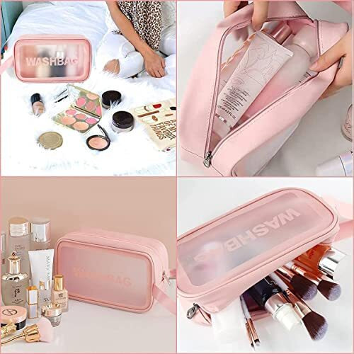 3-Piece Cosmetic Makeup Organizer Pouch Set For Women  Travel Toiletry Organizer Kit, Portable Wash Bags For Cosmetics & Personal Care Essentials