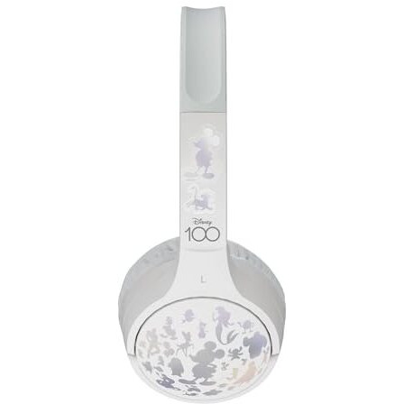 Belkin X Disney, Special Disney 100 Mickey & Friends Edition, Safe Wireless On-Ear Kids Headphones With Mic, 30 Hours Playtime - Silver (Disney- 100 Mickey & Friends Silver)