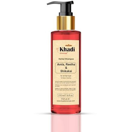 Khadi Omorose Herbal Amla And Reetha & Shikakai Shampoo,210Ml