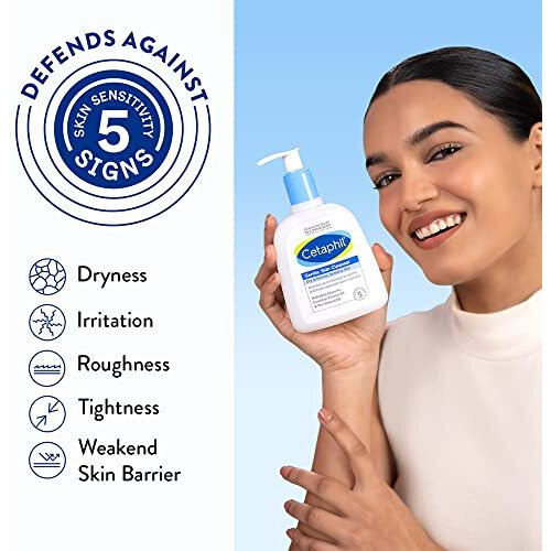 Cetaphil Paraben, Sulphate-Free Gentle Skin Hydrating Face Wash Cleanser With Niacinamide, Vitamin B5 For Dry To Normal, Sensitive Skin - 250 Ml