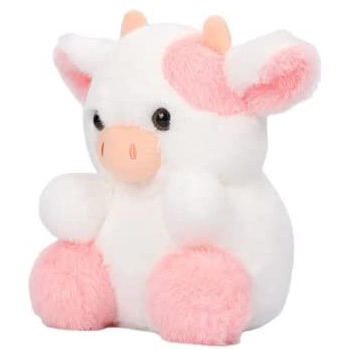 Gracesdawn Cow Plush Toy, Plush Pillow Cow Toy, Palm Cows Plush Stuffed Animal Toy, Cartoon Cute Pink Cow Plush Toy, 7.8 Inches High