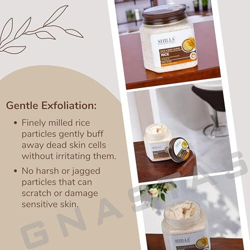 Gnastas Rice Face & Body Scrub For Deep Exfoliation, All Skins, Scrub For Face & Body, Dead Skin Remover Scrub Tan Removal Blackhead Remover Scrub For Women & Girls 1Pc