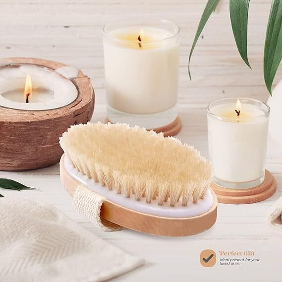 Valkyrie Dry Skin Body Brush Improves Blood_Circulation Skin's Health And Beauty With Natural Bristle | Remove Dead Skin And Toxins, Cellulite Treatment, Exfoliates, Stimulates Blood Circulation