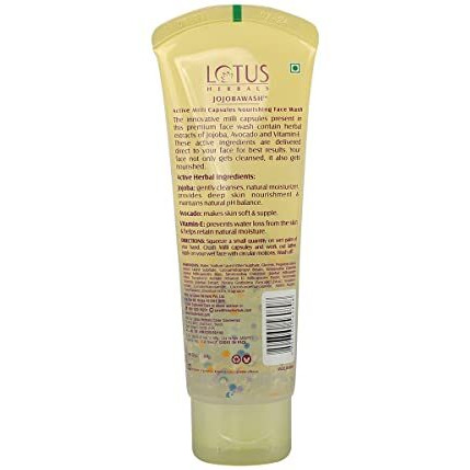 Lotus Herbals Jojoba Face Wash, Active Milli Capsules, 120G