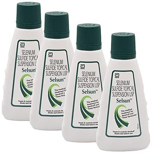 Abbott Selsun Anti Dandruff Shampoo, Clears Away Dandruff Flakes, Relieves From Excessive Oil, Relieves From Dandruff Related Itching (Pack Of 4, 120Ml)