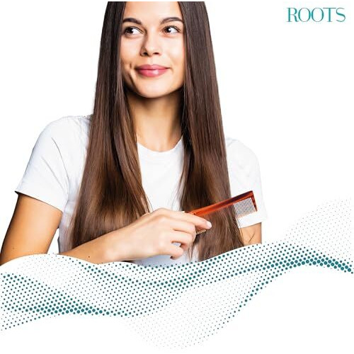 Roots - Classic Brown Dressing Comb - Designed With Dual Wide And Fine Tooth Hair Comb For Men And Women - Style Your Hair Hassle-Free - Light Weight Pack Of 1- Model No.1