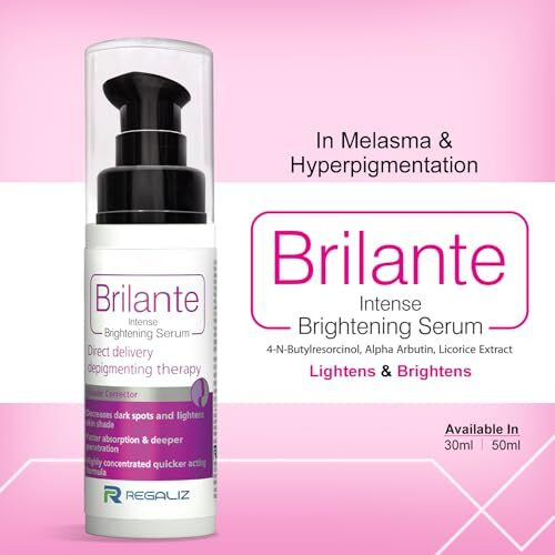 Regaliz Brilante Intense Brightening Serum | Advanced Dark Spot & Hyperpigmentation Treatment | Evens Skin Tone, Reduces Acne Scars, And Enhances Radiance | 50Ml