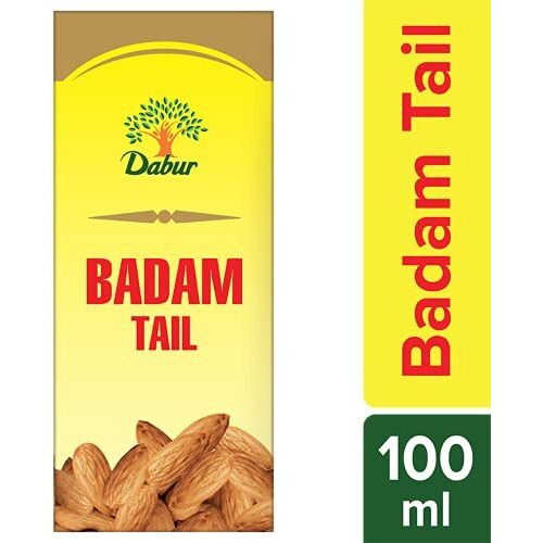 Dabur Badam Tail  Sweet Almond Oil | Rich In Vitamin -E For Healthy Skin , Hair And Body - 100Ml