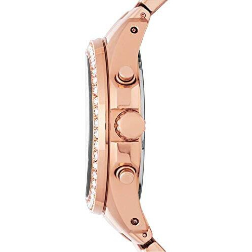 Fossil Chronograph Rose Gold Dial Women Watch Es3352 Stainless Steel, Rose Gold Strap
