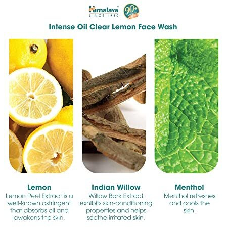 Himalaya Men Intense Oil Clear Lemon Face Wash, 100Ml