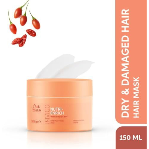 Wella Professionals Invigo Nutri-Enrich Hair Mask | 150 Ml | Nourishing, Hydrating Hair Treatment For Dry & Damaged Hair | With Goji Berry Nutrients
