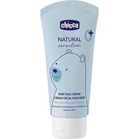 Chicco Natural Sensation Baby Face Cream With Shea Butter & Vitamin E, 50Ml|Long Lasting Formula For Baby's Moisturized Skin | No Harmful Ingredients |Dermatologist & Pediatrician Approved