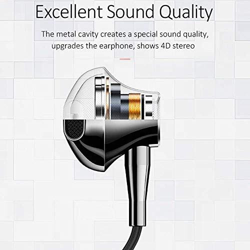 Tessco (Ch-239) Digital Stereo In-Ear Wired Metal Universal Earphones Stereo Bass Noise Canceling Sport Headsets With Mic & Volume Control (Black)