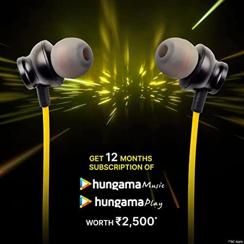 Newly Launched Hilife Jump 201 Wireless Neckband With Quick Charge, Up To 11H Playback, Ipx5 Water Resistance, 1 Year Free Subscription For Hungama Music & Hungama Play